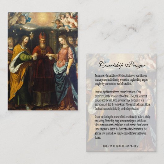 Katholiek Verloving Hogeschschap Weddenschap Informatiekaartje (Voorkant / Achterkant)