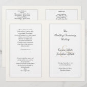 Katholiek vouwweddenschappen Programma Ecru (Voorkant / Achterkant)