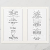 Katholiek vouwweddenschappen Programma Ecru (Achterkant)