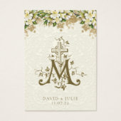 Katholiek Wit Bloemen Goud Bruiloft Heilige Kaart (Voorkant)