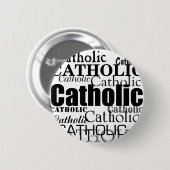 katholiek woord ronde button 5,7 cm (Voorkant /achterkant)