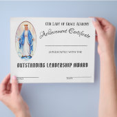 Katholieke Achievement Award Schoolcertificaat Flyer (Hand)