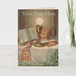 Katholieke Altar Chalice Missal Eucharist Priest Kaart