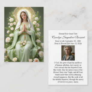 Katholieke begrafenis Memorial Prayer Notitiekaartje