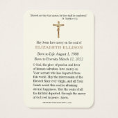 Katholieke begrafenisdienst Sympathy Prayer Kaart (Achterkant)