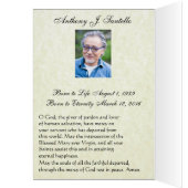 Katholieke begrafenissympathie Heilige Kaart Dank  (Binnen (Links))