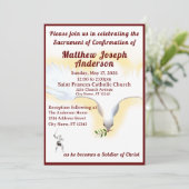 Katholieke bevestigingsuitnodiging kaart (Staand voorkant)
