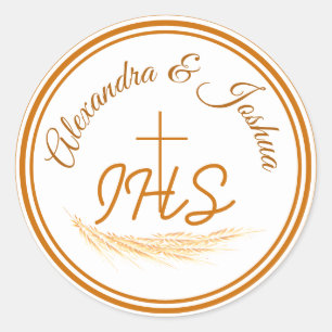 Katholieke Bijbel Verse Wedding Klassieke Ronde Ronde Sticker