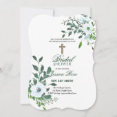 Katholieke Bruidsjonker Uitnodigingen Bloemen Krui (Voorkant)