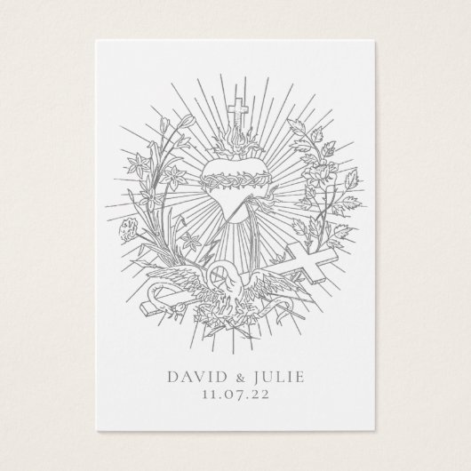 Katholieke bruiloft gebed Kaart Heilig Hart (Voorkant)