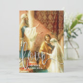 katholieke bruiloft | Liefde Script Overlay (Staand voorkant)