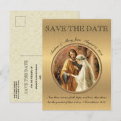 Katholieke bruiloft Mary Joseph SAVE THE DATE Aankondigingskaart (Voorkant / Achterkant)