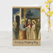 Katholieke bruiloft Verloving bruid bruidegom Kaart (Gele Bloem)