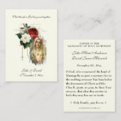 katholieke bruiloft voor de Heilige Kaart Visitekaartje (Voorkant / Achterkant)