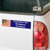 katholieke Bumpersticker voor godsdienstvrijheid (Op Truck)