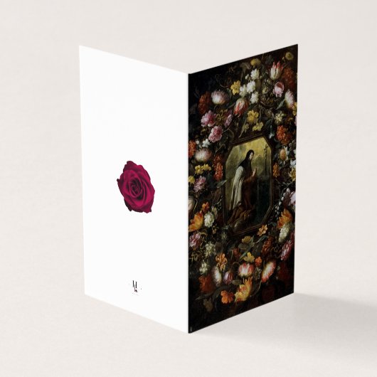 Katholieke condoleance bedankjes kaart (Buitenkant)