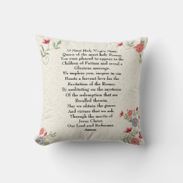 Katholieke Dame van Fatima Prayer Gift Gepersonali Kussen