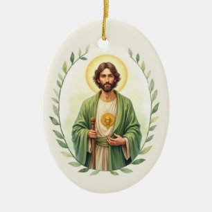 Katholieke devotie aan Sint-Judas Keramisch Ornament