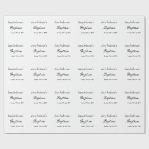 Katholieke doop kinder moderne eenvoudige QR minim Cadeaupapier