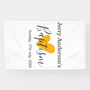 Katholieke doop kinderen modern eenvoudig QR minim Spandoek