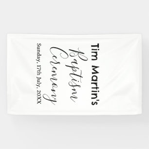 Katholieke doopceremonie naam datum eenvoudig mini spandoek