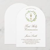 katholieke eerste communie kelk groene krans kaart (Voorkant / Achterkant)