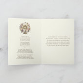 Katholieke eucharistische hostscriptie gebeid kaart (Binnen)