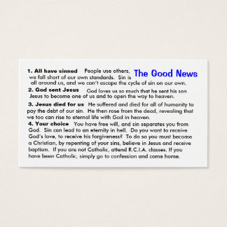 Katholieke Evangelisatie "Cheat-Sheet" Kaart