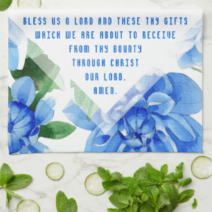 Katholieke Familie Grace voor Meals Prayer Floral Theedoek