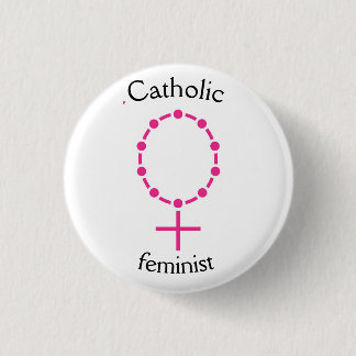 katholieke feminist ronde button 3,2 cm