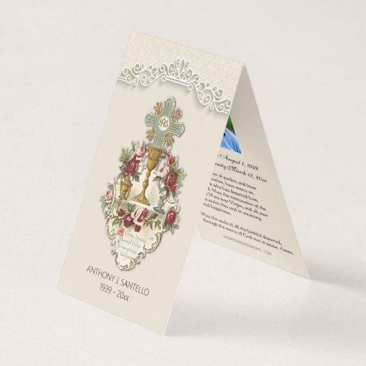 Katholieke Funeral Eucharist Prayer Heilige Kaart Visitekaartjes (Voorkant)