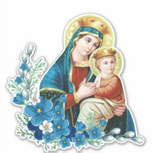 Katholieke gevlekte Maagd Mary Jezus Religieus Sticker