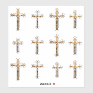Katholieke Gold Crucifix Cross Jesus Corpus Sticker
