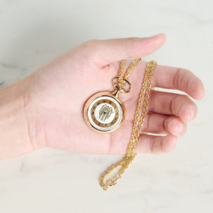 katholieke gouden kruisingen wit horloge