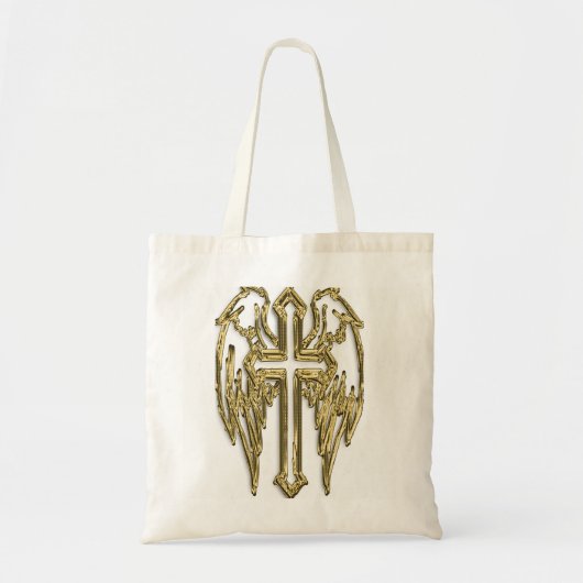 katholieke gouden kruisingen wit tote bag (Voorkant)