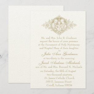 Katholieke goudfamilie Nuptial Weddenschap Kaart