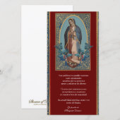 Katholieke Guadalupe Funeral condoléances Spaans Bedankkaart (Voorkant / Achterkant)