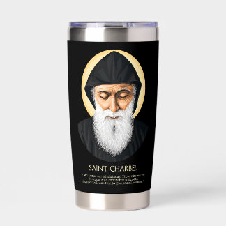 Katholieke Heilige Charbel Makhlouf Genezende Heil Geïsoleerde Drinkbeker