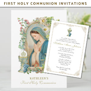 Katholieke Heilige Communie Eucharistie Gezegende Kaart