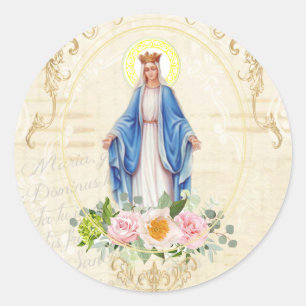 Katholieke Heilige Hart van Jezus Ronde Sticker