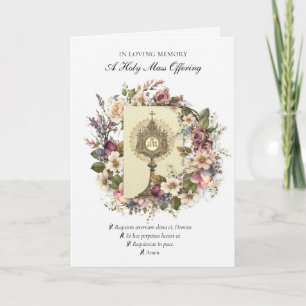 Katholieke Herdenkingsmis Eucharistieviering Kaart