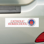 Katholieke Homeschool Crest Bumpersticker (Op auto)