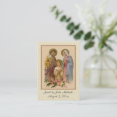 Katholieke huwelijksgunst Heilige Familie Heilige  Visitekaartje (Staand voorkant)