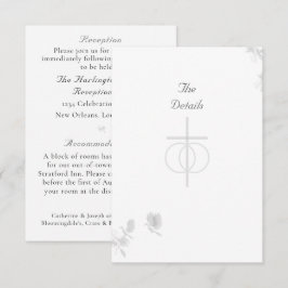 Katholieke huwelijksuitnodiging voor huwelijkse ee informatiekaartje