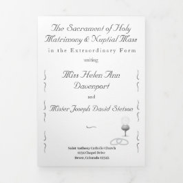 Katholieke Huwelijksviering Nuptial Grace Drieluik Programma