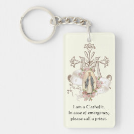 Katholieke ID Religieuze Maagd Mary Sleutelhanger