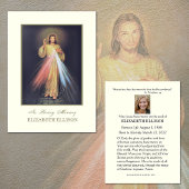 Katholieke Jesus Divine Mercy Funeral Prayer Kaart
