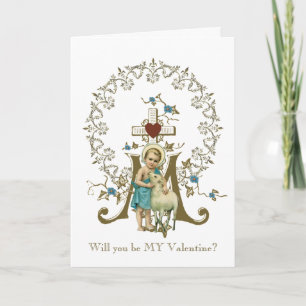 Katholieke Jezus met Lamb Marian Religieuze Kruis Kaart