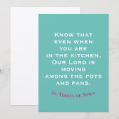 Katholieke Kaart Saint Quote (Voorkant / Achterkant)