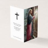 Katholieke Kaarten | Jezus klopte (Buitenkant)